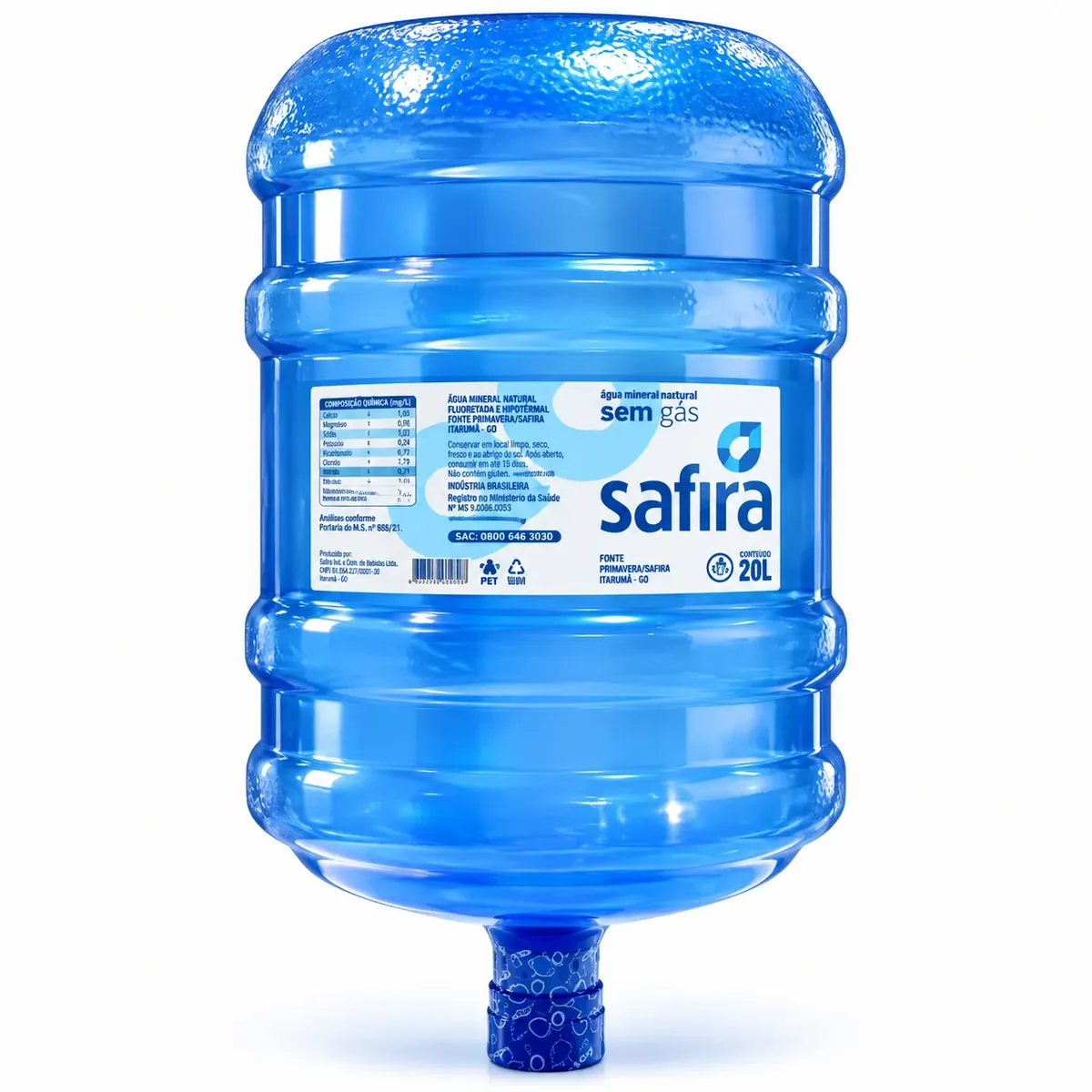Garrafão de água mineral Safira de 20 litros